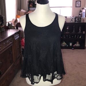 Black lace tank top